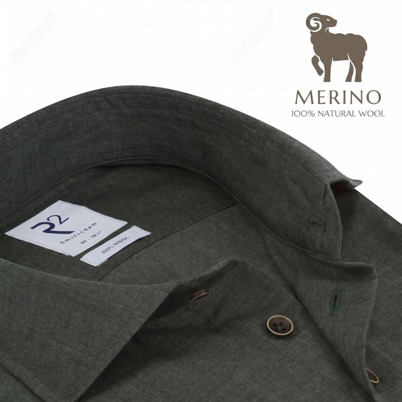 Сорочка R2 NOS.WOOL.004/070-DARK GREEN Сорочка R2 NOS.WOOL.004/070-DARK GREEN